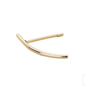 Jennie Kwon 14k gold curved ear climber earring (left ear single)